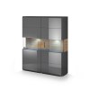 TOLEDO HT vitrine larga de 2 portas