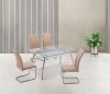 SAN DS - CONJUNTO MESA + 4 CADEIRAS BEGE