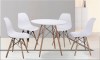 DINAMARCA DS - CONJUNTO DE MESA REDONDA + 4 CADEIRAS BRANCO