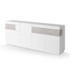 SILKE APARADOR 4P 2G WHITE HIGH GLOSS / COLORADO BETON