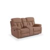 SOFA RELAX 2 LUGARES  ELETRICO KMAX 6087L TECIDO BEJE (CX DIZ BROWN)