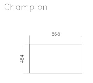 CHAMPION DS - ESTANTE OPC ARMÁRIO 2P 868X484MM CAMBRIA