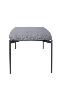 JC102 MFM - MESA CENTRO VIDRO BOLHA PRETO (Retangular 110x60x42,5)JC102 MFM - MESA CENTRO