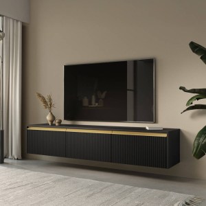 ROYAL PK BASE TV 3 PORTAS RTV180 COR PRETO