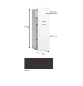EXPORT -  MÓVEL COLUNA DESPE 200X60X60 ANTRACITA