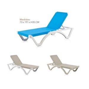 ESPREGUIÇADEIRA MYKONOS ARENA E BRANCO