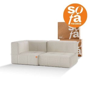 SOFÁ NA CAIXA MODULAR 2 LUGARES EM OFFWHITE SNC-GY-BR-010100 2 MODULOS