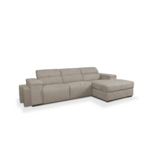 FUNDÃO - SOFÁ CHAISE LONG  C/ EXTENSÍVEIS DIR. V/F - SIERRA 745 (STOCK)