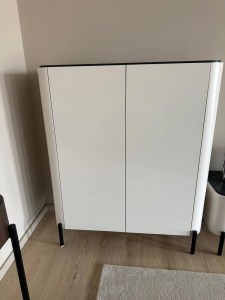 MOVEL BAR PIETRA CREMA 0597 LAC PÉS PRETO DUAS PORTAS MADEIRA LAC PTRBAR101