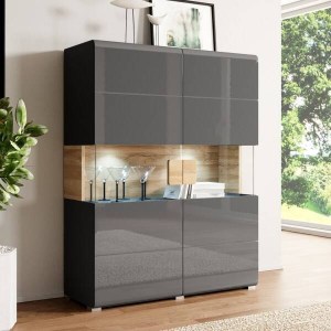 TOLEDO HT vitrine larga de 2 portas