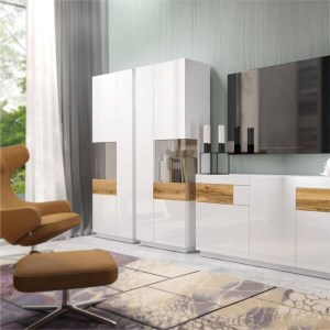 SILKE HT vitrine alta de 2 portas lado esquerdo