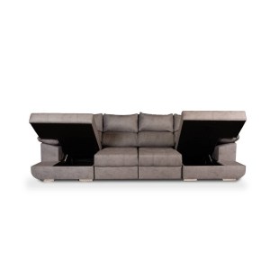 BAIONA II - SOFÁ COM 2 CHAISE LONG E BAU ANOI 43 (345cm x 160cm)