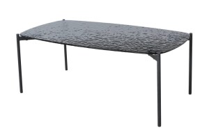 JC102 MFM - MESA CENTRO VIDRO BOLHA PRETO (Retangular 110x60x42,5)JC102 MFM - MESA CENTRO