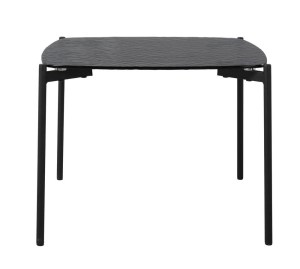 JE102 MFG - MESA CENTRO VIDRO BOLHA PRETO (Quadrada 60x60)JE102 MFG - MESA CENTRO