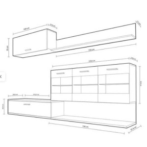 ZAFIRO JR ESTANTE TV (WHITE/GRAFIT) DIST (ESC. ONLINE)