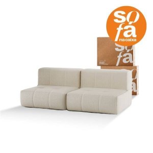 SOFÁ NA CAIXA MODULAR 2 LUGARES EM OFFWHITE SNC-GY-BR-000200 2 MODULOS