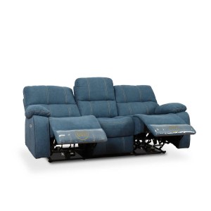 KMAX 1048 (104821913) - SOFÁ 3 LUGARES AZUL  (TECIDO) (220CM X 94CM X 103CM)KMAX 1048 (104821913) - SOFÁ 3 LUGARES AZUL  (TECIDO