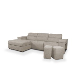 FUNDÃO - SOFÁ CHAISE LONG  C/ EXTENSÍVEIS ESQ. V/F - SIERRA 745 (STOCK)