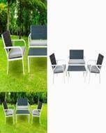 CJ. JARDIM SF4001-CINZA &BRANCO+CINZA CLA. (S/4PCS