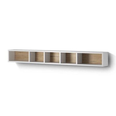 TOLEDO PRATELEIRA GRANDE WHITE GLOSS / SAN REMO OAK