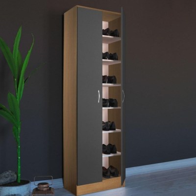 sapateira ALTA 2 PORTAS prl203 - EK natural/antracite