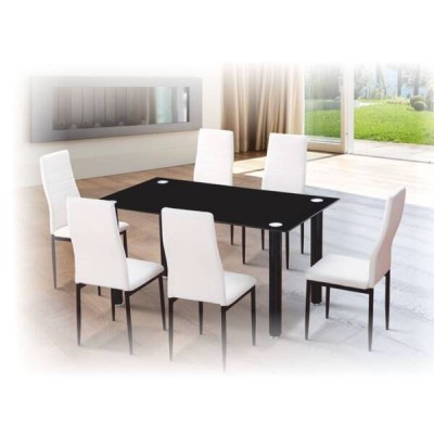 MESA JANTAR FIXA C/NEGRO EMI NEGRO  (ARTIGO EM STOCK CÓDIGO ANTIGO)