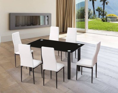 EMI DS - CONJUNTO MESA + 6 CADEIRAS BRANCAS