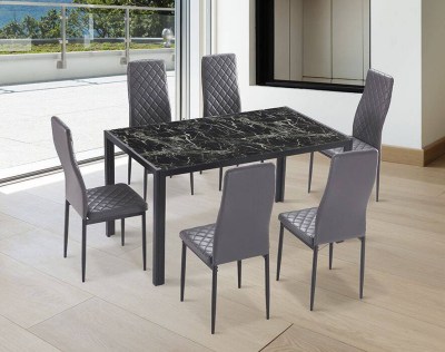 MARMOL DS - CONJUNTO DE MESA JANTAR + 6 CADEIRAS