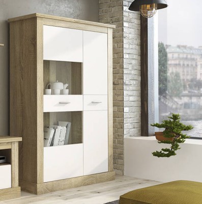CHELLEN DS - VITRINE BAIXA CAMBRIA-BLANCO