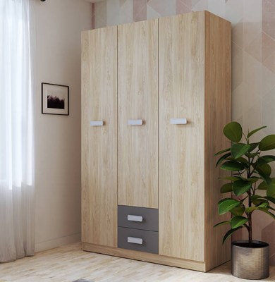 DONALD armário com 3 portas e 2 gavetas