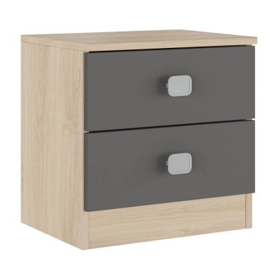 DONALD mesa de cabeceira juvenil com duas gavetas