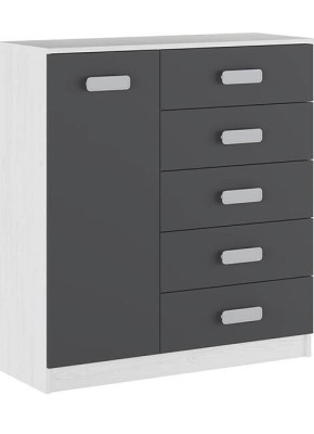 DONALD cómoda com porta e 5 gavetas