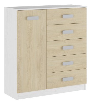 DONALD cómoda com porta e 5 gavetas