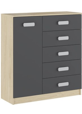 DONALD cómoda com porta e 5 gavetas