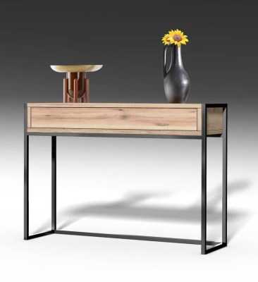 CONSOLA MILÃO CARVALHO PÉ PRETO (ML.CS01.1119OP0)