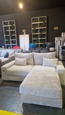 SOL MM CHAISE REVERSIVEL TECIDO CREMONA 2 BEGE STOCK