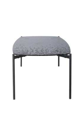 JC102 MFM - MESA CENTRO VIDRO BOLHA PRETO (Retangular 110x60x42,5) fim linhaJC102 MFM - MESA CENTRO