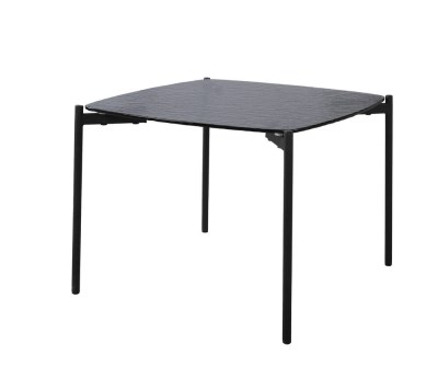 JE102 MFG - MESA CENTRO VIDRO BOLHA PRETO (Quadrada 60x60)JE102 MFG - MESA CENTRO