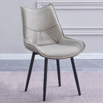 CALISTA DS -  CONJUNTO 2 CADEIRAS TAP PU BEGE P/ METAL