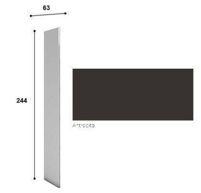 EXPORT -  LATERAL 2440X630 MM ANTRACITA