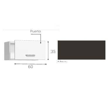 EXPORT -  MÓVEL ALTO 35X60X35  ANTRACITA