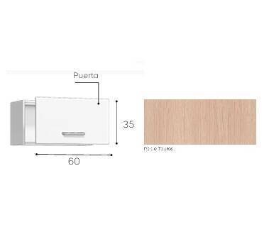 EXPORT -  MÓVEL ALTO 35X60X35  ROBLE-TAUROS