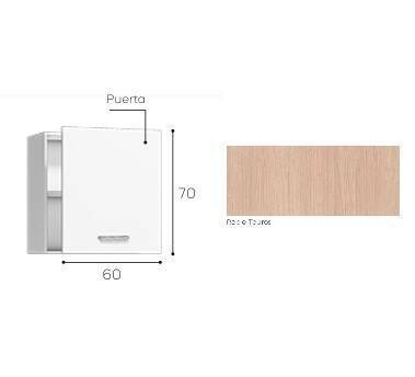EXPORT -  MÓVEL ALTO 70X60X35  ROBLE-TAUROS