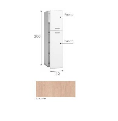 EXPORT -  MÓVEL COLUNA DESPE 200X40X60 ROBLE-TAUROS