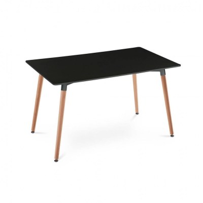 DINAMARCA DS - MESA RETANGULAR 120CM P/ MADEIRA NEGRO