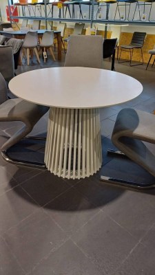 NINA - MESA REDONDA BRANCO (100CMX75CM)