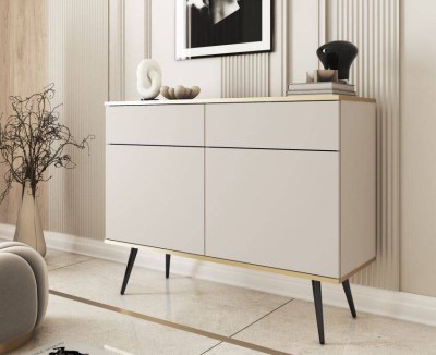 ORO LK - APARADOR KSZ107 - BEGE C PÉS PRETOS