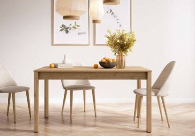 KUBE - MESA EXTENSÍVEL 140X90 (PERNAS VILI) MISTRAL E BOCAMINA