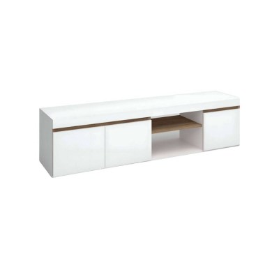ELIS - MÓVEL TV 3P 160X41 BRANCO MATE NATURAL