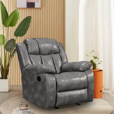 KMAX 3051C - SOFÁ 1 LUGAR CINZA (PELE SINTETICA)